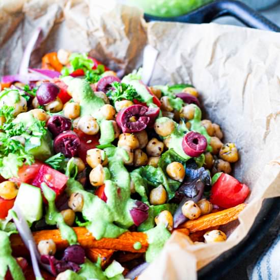 Vegan Mediterranean Loaded Fries
