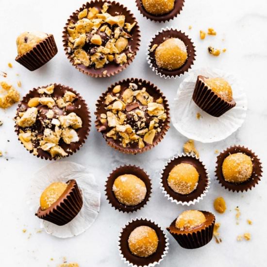 Edible Cookie Dough Chocolate Cups