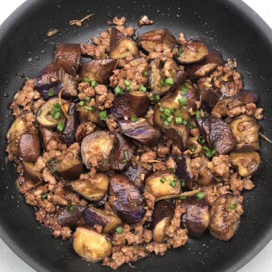 Eggplants & Pork with Garlic Sauce