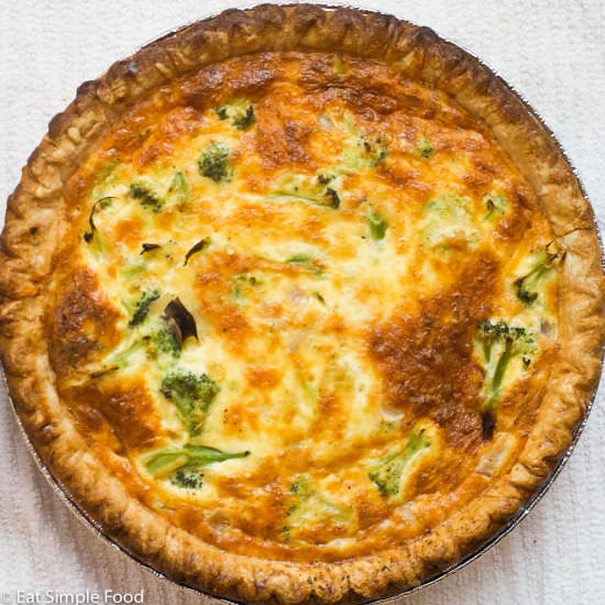Broccoli and Swiss Cheese Quiche