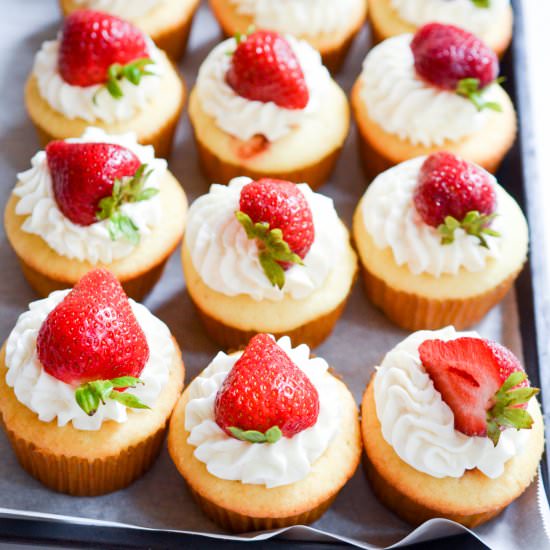 Strawberry Shortcake Cupcakes