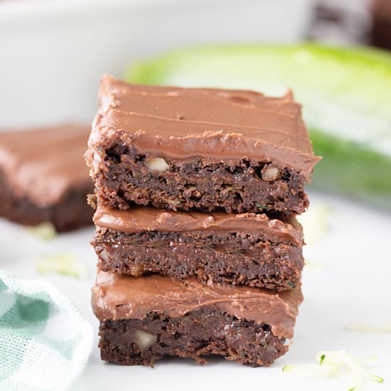 Frosted Zucchini Brownies