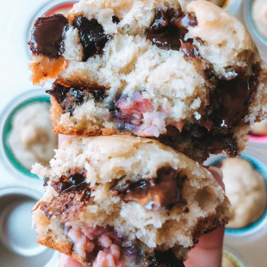 Raspberry Banana Muffins