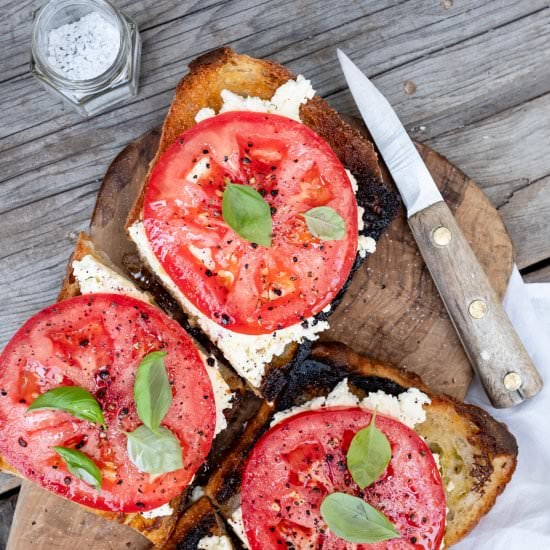 Homemade Ricotta Crostini