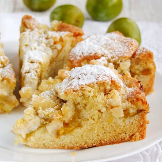 summer cake with plums