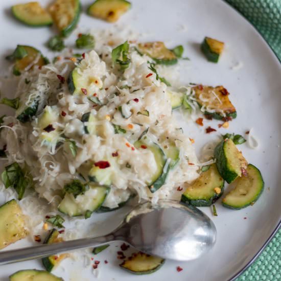 Super creamy zucchini risotto