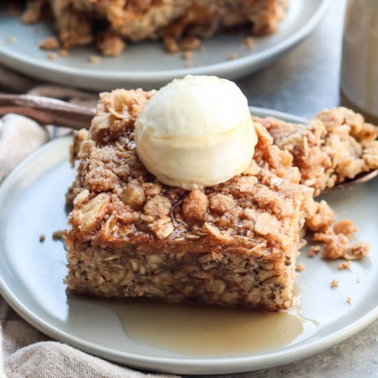 peach crisp baked oatmeal