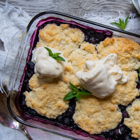 Gluten Free Blueberry Cobbler
