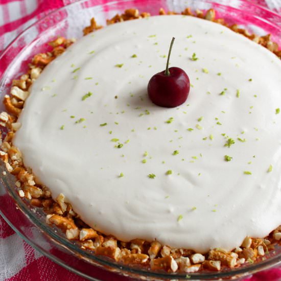 Cherry Limeade Pretzel Pie