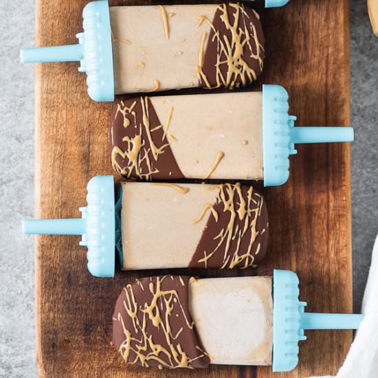 SunButter Banana Popsicles