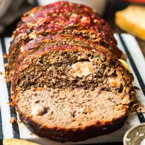 mozzarella stuffed meatloaf!