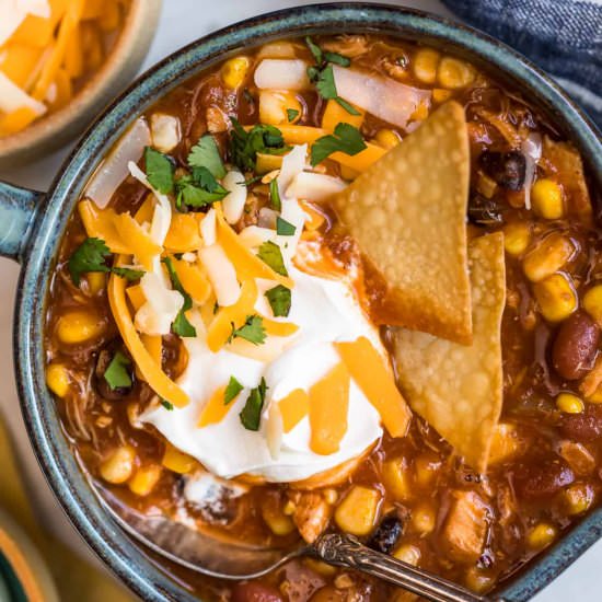 chicken taco soup!