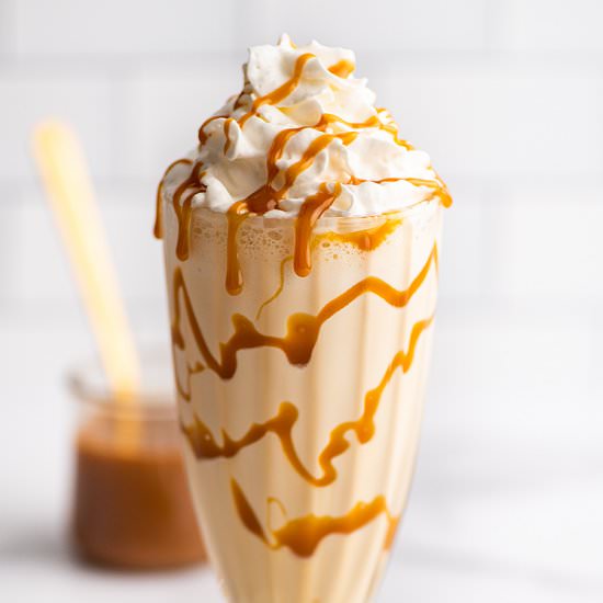 The BEST Caramel Milkshake