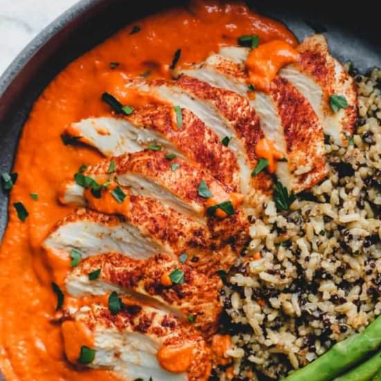 romesco chicken!