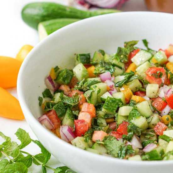 Low Carb Chopped Cucumber Salad