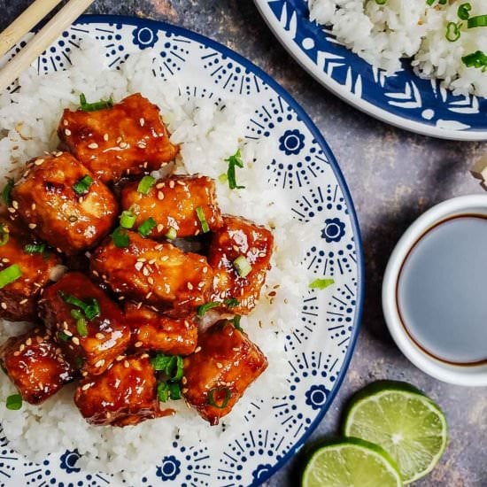 Baked Sesame Ginger Tofu