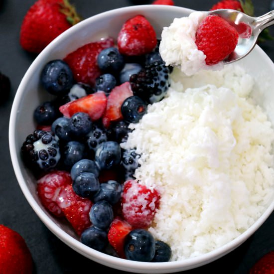 Snowy Shaved Ice with Berries