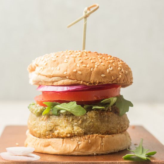 Pesto White Bean Burgers