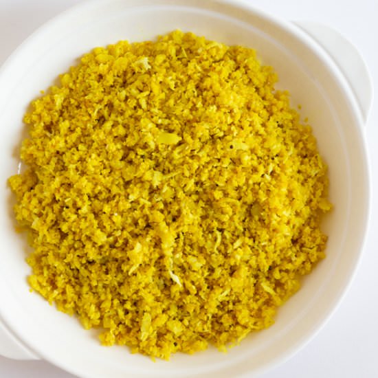Turmeric  Coconut Cauliflower Rice