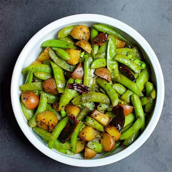 Snap Peas with Potatoes
