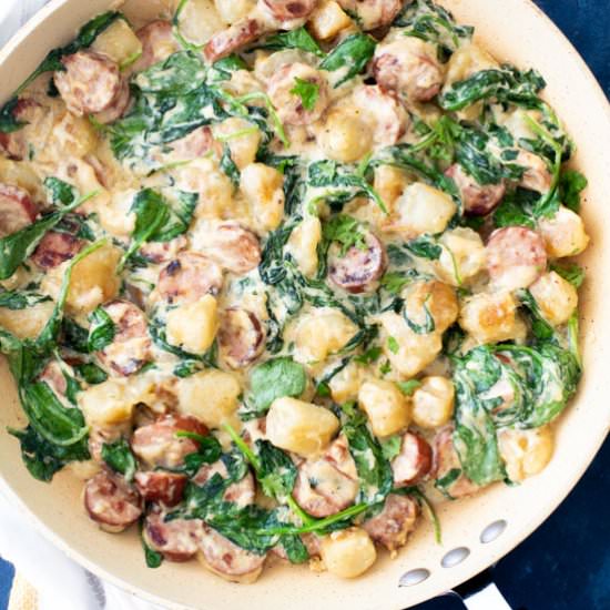 Cauliflower Gnocchi and Sausage