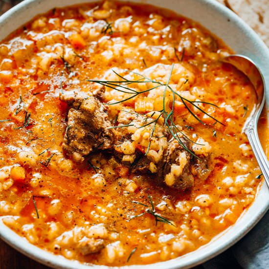 Instant Pot Beef Barley Soup Recipe