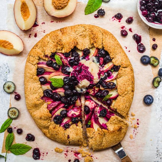 Nectarine and Blueberry Galette