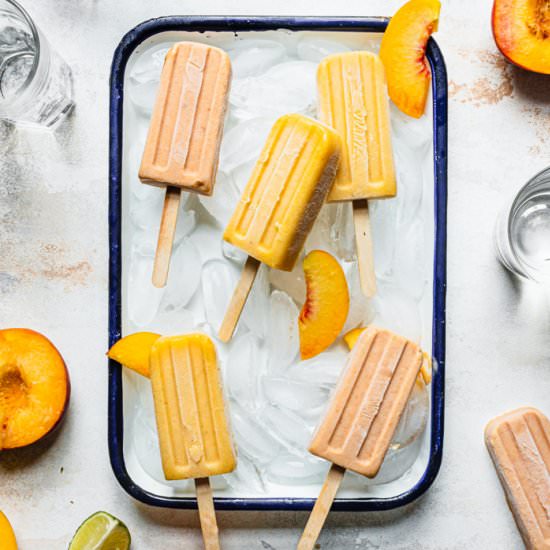 Fresh Peach Popsicles