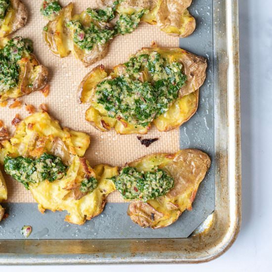 Garlic Smashed Potatoes