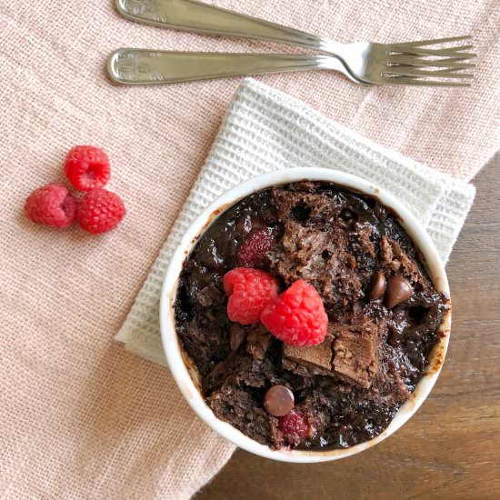 Raspberry Chocolate Bread Pudding