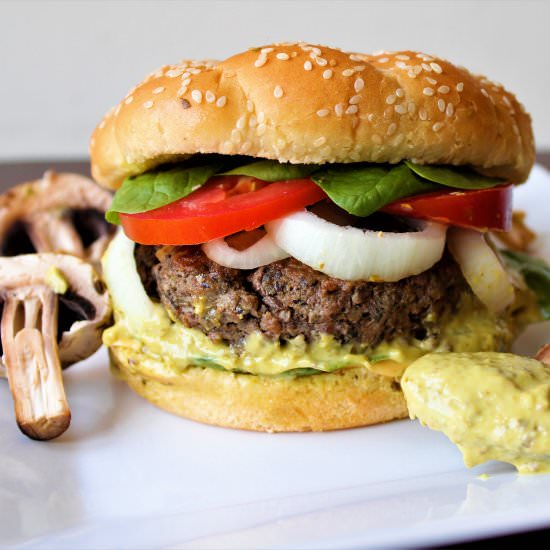 Mushroom Pesto Burger