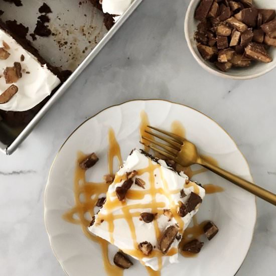 Heath Bar Poke Cake