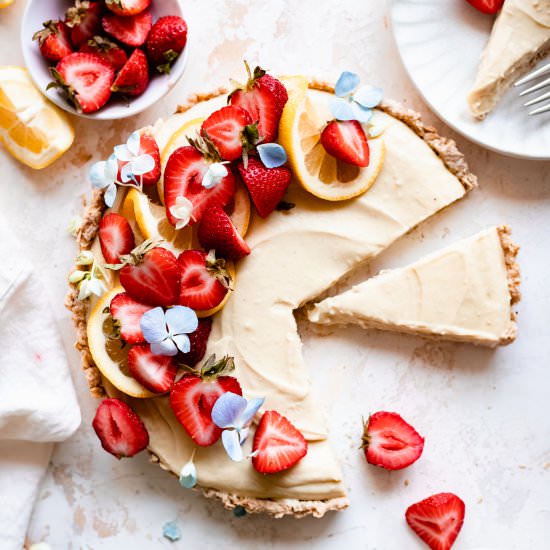 Vegan Lemon Tart (Tofu + Nut Free)