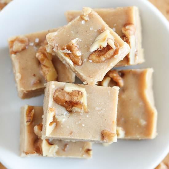 Maple Walnut Tahini Fudge