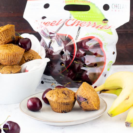 Banana Cherry Muffins