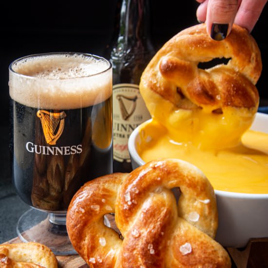 Beer Soft Pretzels with Beer Cheese