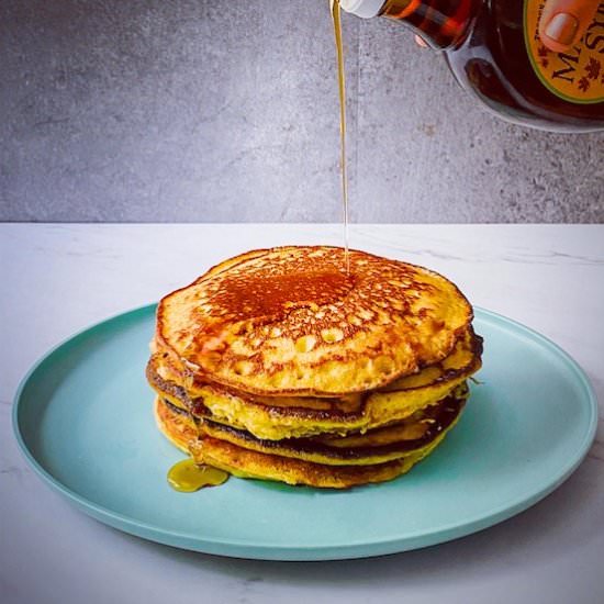 Banana Protein Blender Pancakes