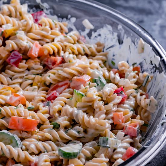 Vegan Ranch Pasta Salad