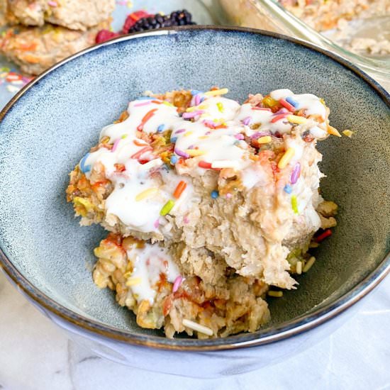 Funfetti Cake Batter Baked Oatmeal