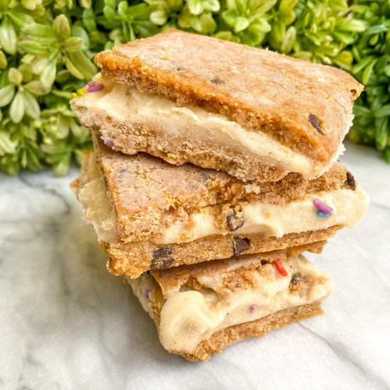 Cookie Dough Ice Cream Sandwiches