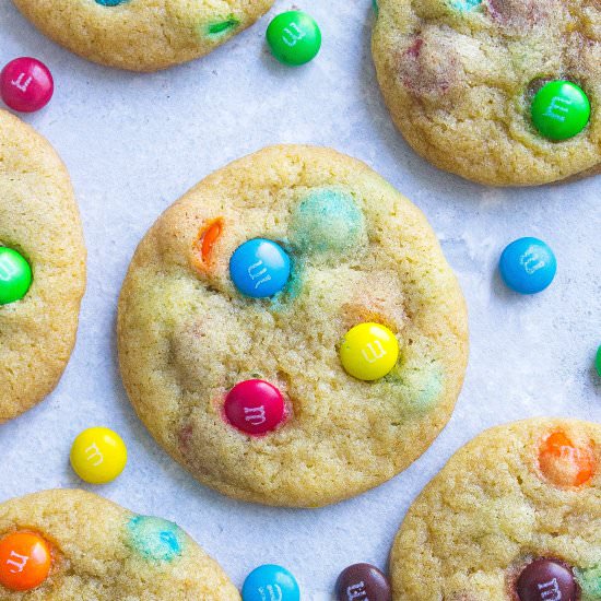 Mini M&M Cookies
