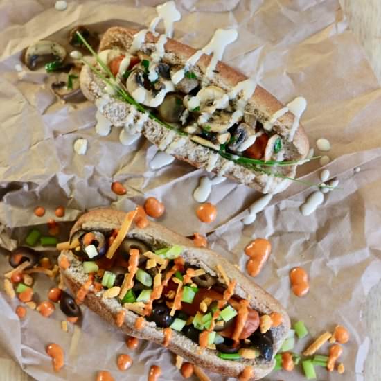 Two Bomb VEGAN HOT DOGS!!!