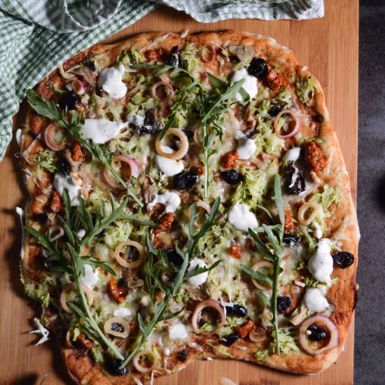 Quick vegan pizza