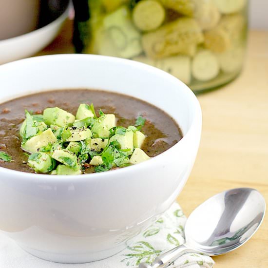 Secret Ingredient Black Bean Soup