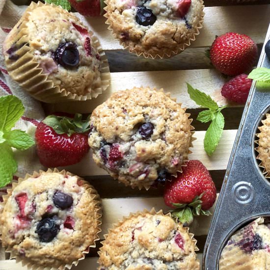 ina garten’s triple berry muffins