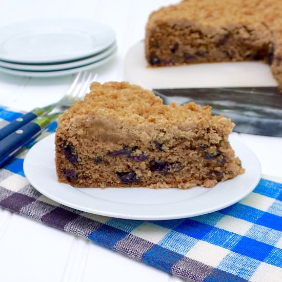 Cherry Blueberry Crumble Cake