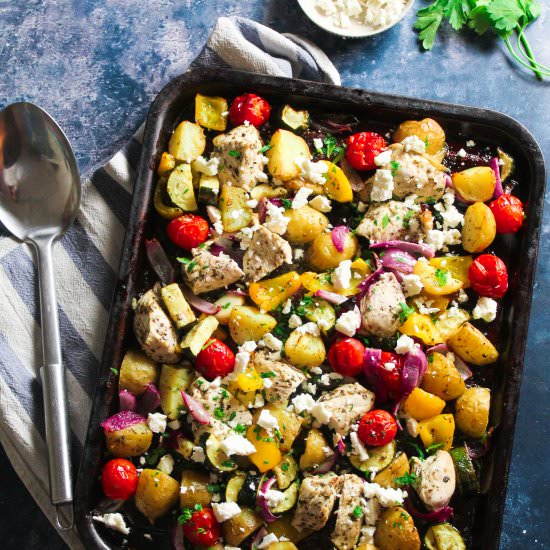 Greek Chicken Tray Bake with Potato