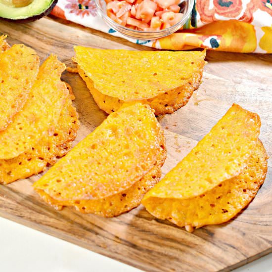 Crunchy Keto Cheese Taco Shells