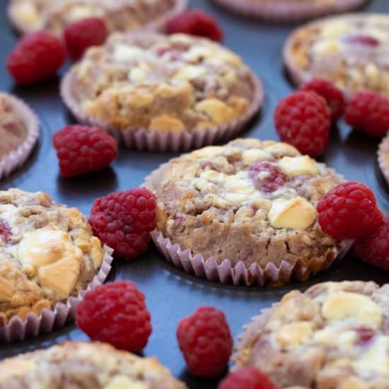 Raspberry White Chocolate Muffins