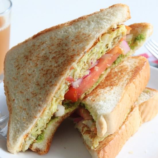 Cabbage Patties Sandwich